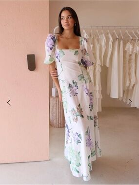 NICOLA “Into the woods” Maxi Dress in Garden party print